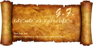 Gömöri Felicián névjegykártya